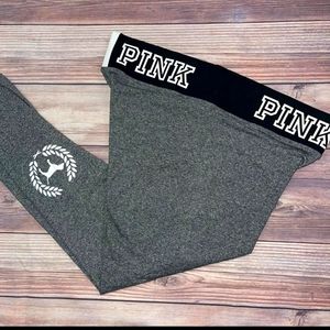 Vs pink rare colorblock cotton leggings, size xl.